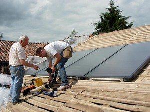 Pose de panneaux solaires